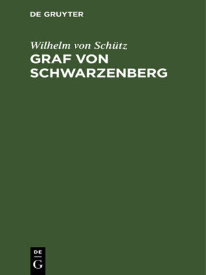 cover image of Graf von Schwarzenberg